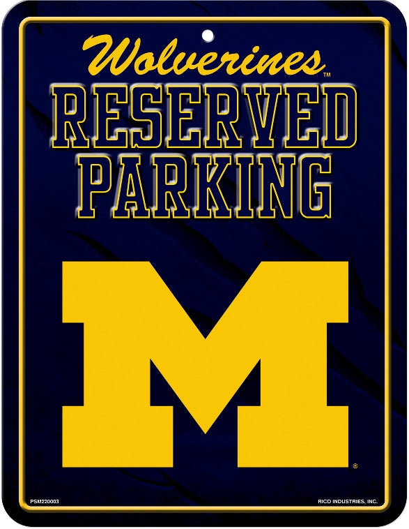 Michigan Wolverines Metal Parking Sign