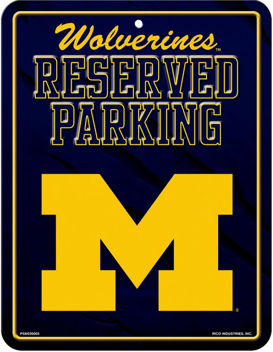 Michigan Wolverines Metal Parking Sign