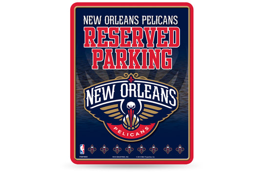 New Orleans Pelicans Metal Parking Sign