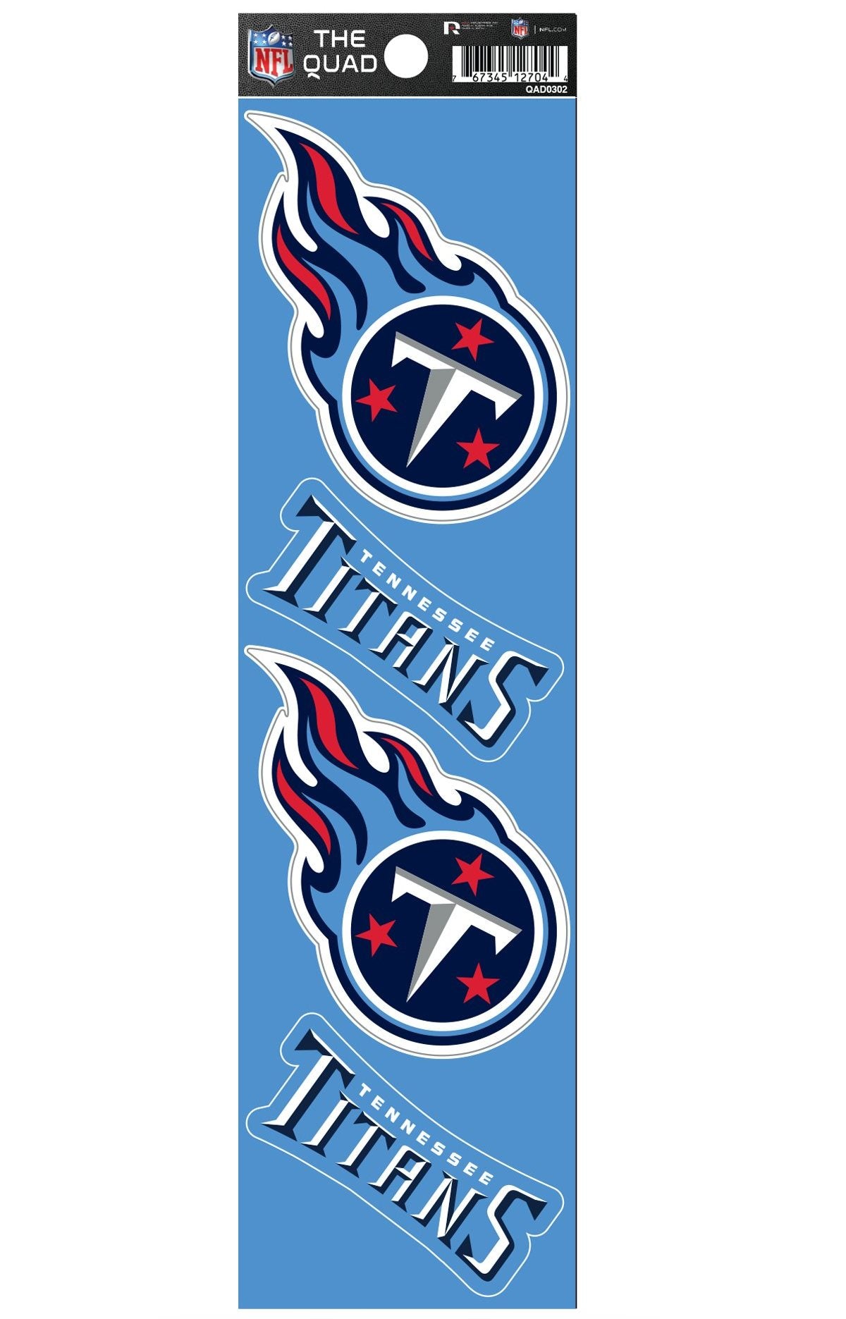 Tennessee Titans Quad Decal Set