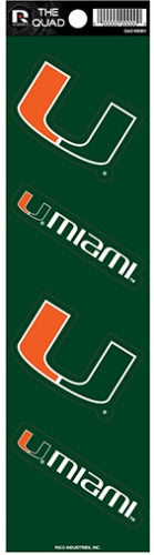 Miami Hurricanes Quad Decal Set