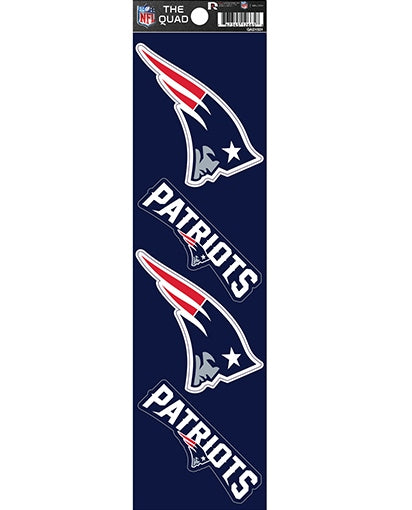 New England Patriots Quad Decal Set