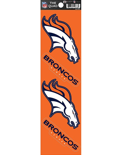 Denver Broncos Quad Decal Set