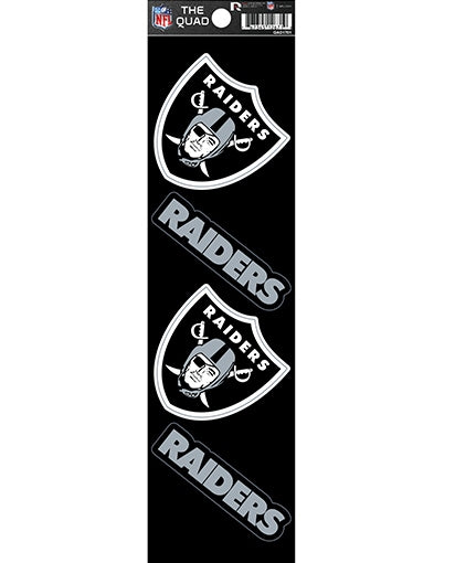 Oakland Raiders Quad Decal Set