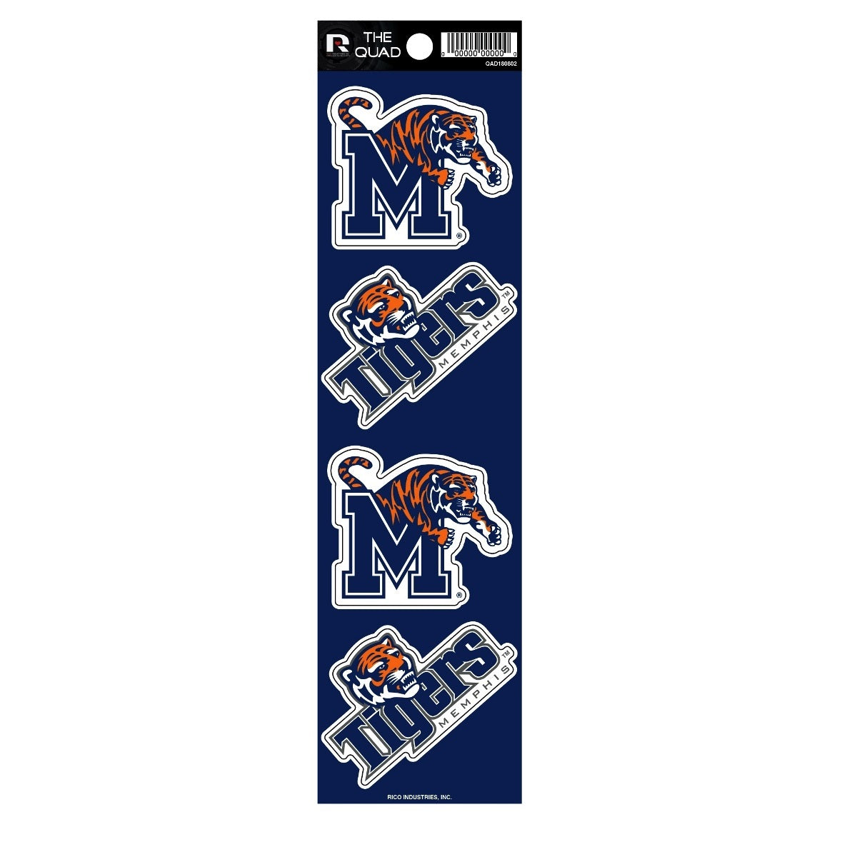 Memphis Tigers Quad Decal Set