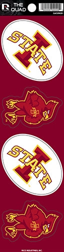 Iowa State Cyclones Quad Decal Set