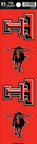 Texas Tech Red Raiders Quad Decal Set