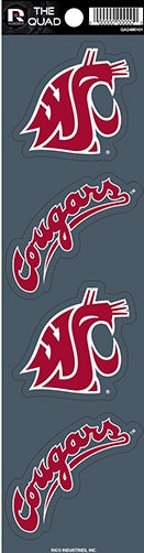 Washington State Cougars Quad Decal Set