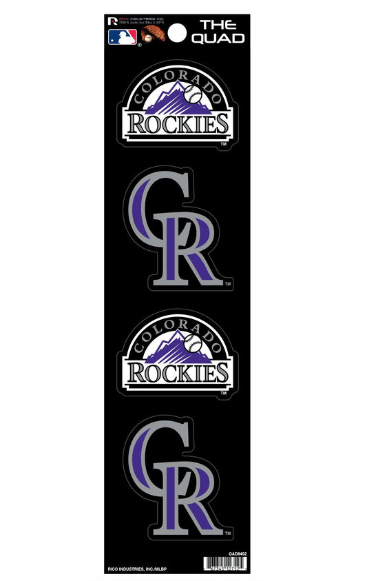 Colorado Rockies Quad Decal Set