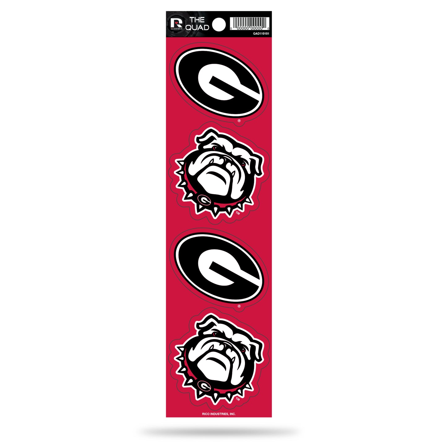 Georgia Bulldogs Quad Decal Set