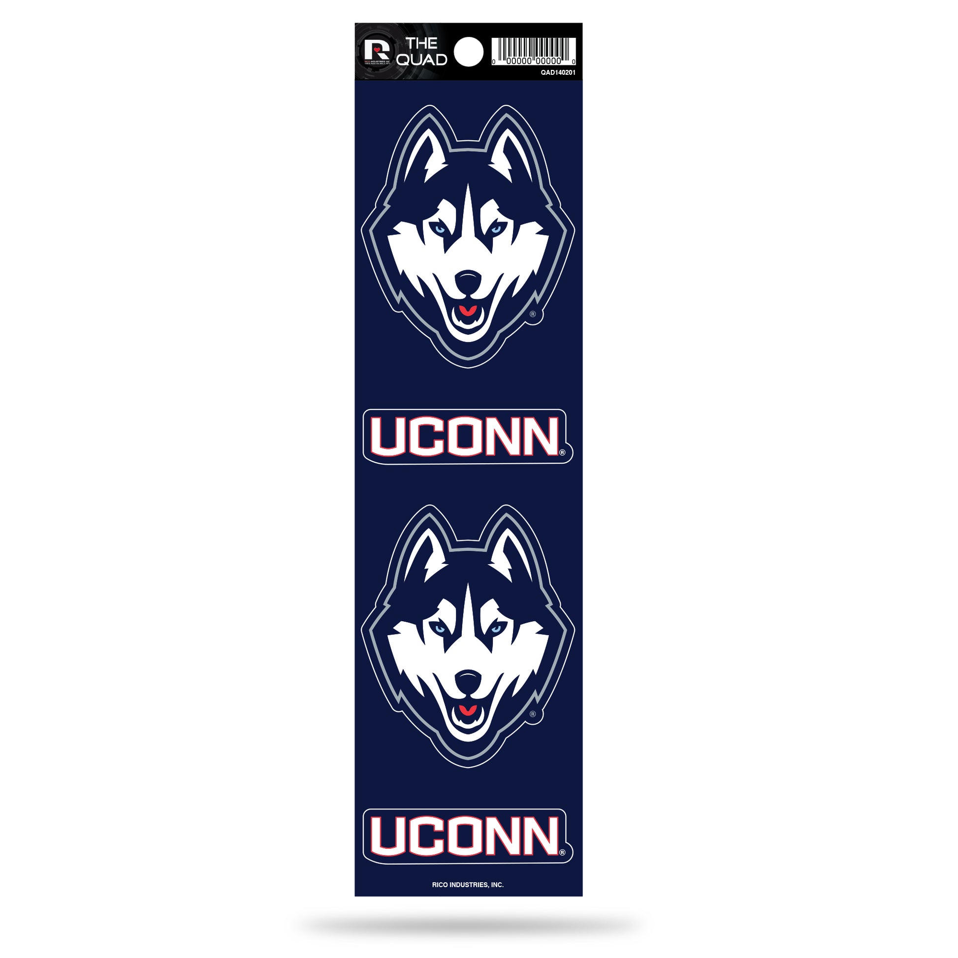 UCONN Huskies Quad Decal Set