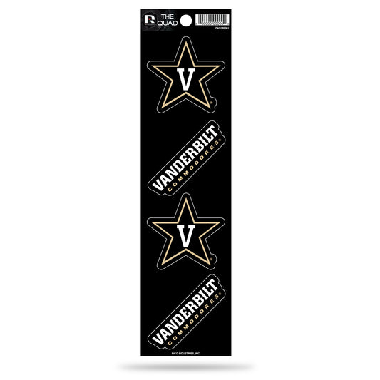 Vanderbilt Commodores Quad Decal Set