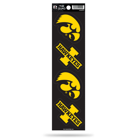 Iowa Hawkeyes Quad Decal Set