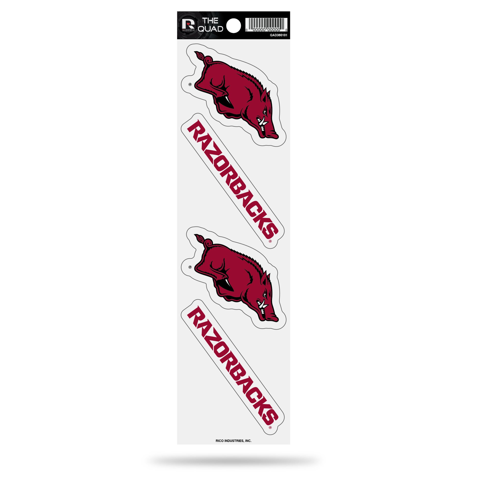 Arkansas Razorbacks Quad Decal Set