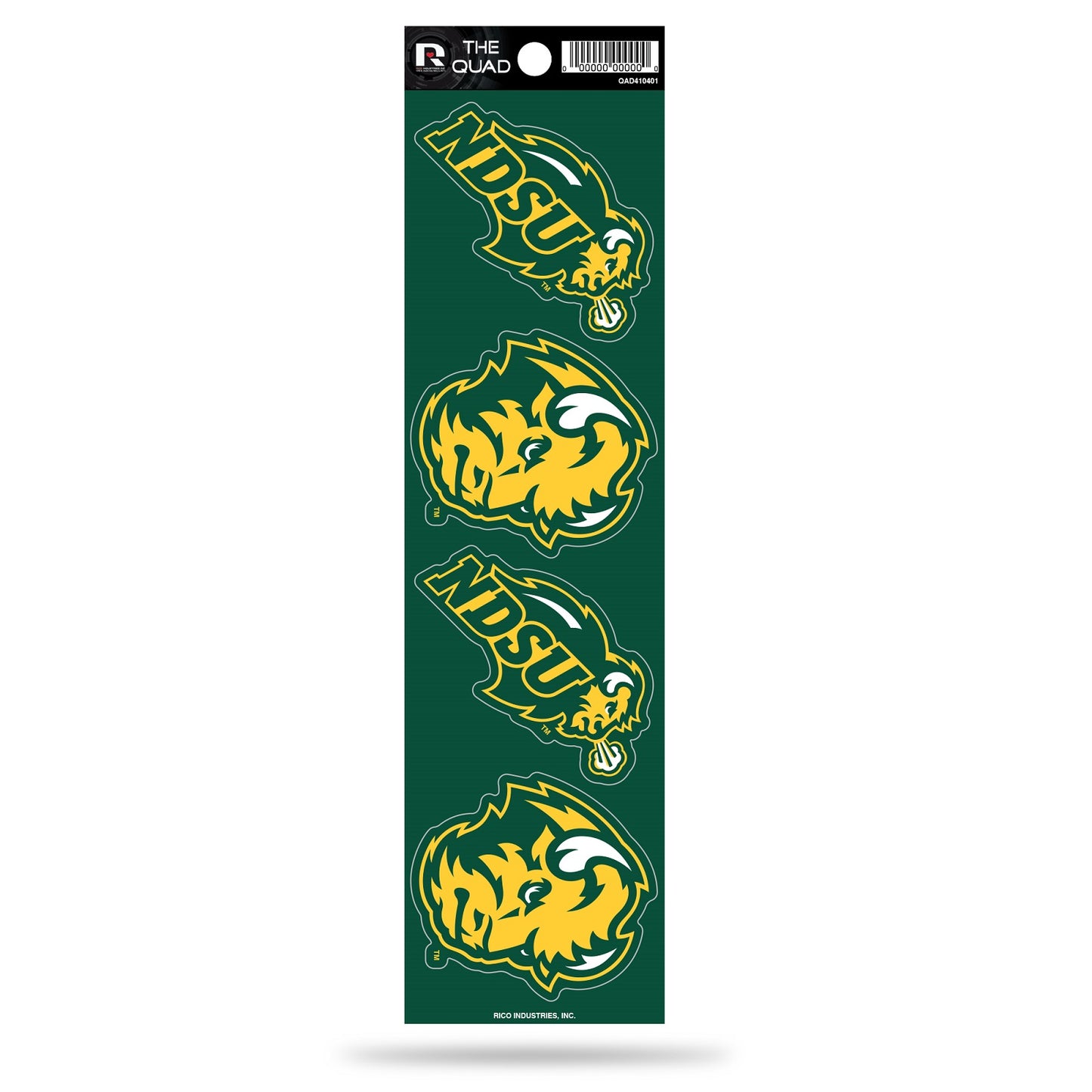 North Dakota State Bison Quad Decal Set