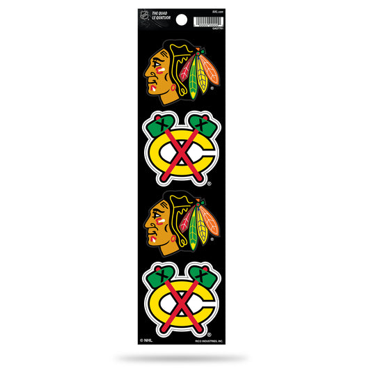 Chicago Blackhawks Quad Decal Set