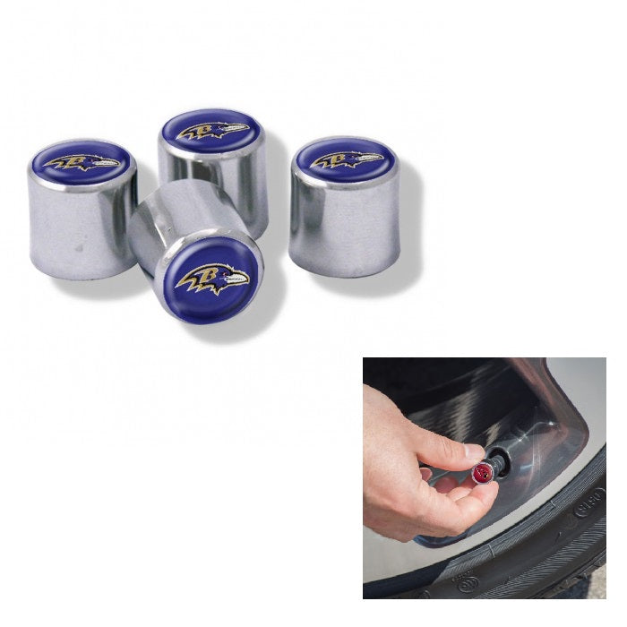 Baltimore Ravens Chrome Valve Stem Caps