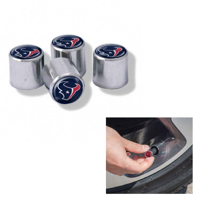 Houston Texans Chrome Valve Stem Caps