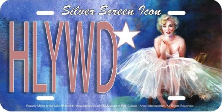 Marilyn Monroe HLYWD Metal License Plate