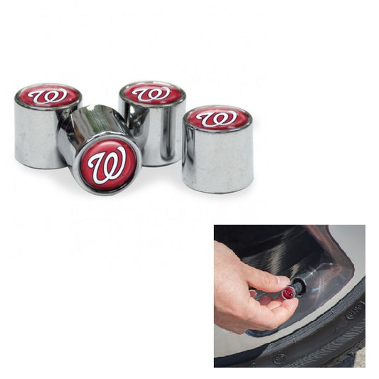 Washington Nationals Chrome Valve Stem Caps