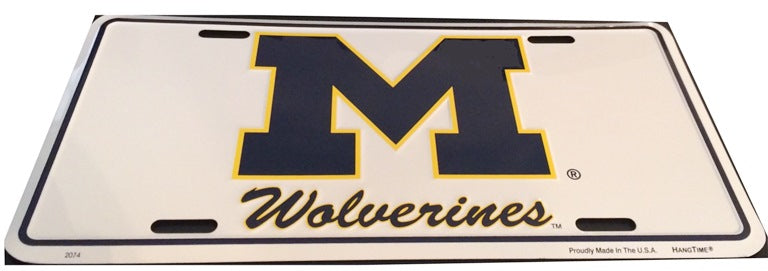 Michigan Wolverines Metal License Plate