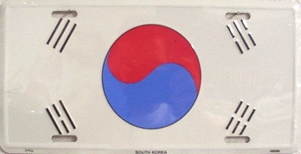 South Korea Flag License Plate