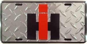 International IH Diamond Plate License Plate