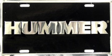 Hummer Black and Chrome License Plate