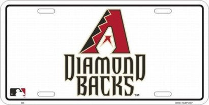 Arizona Diamondbacks White License Plate