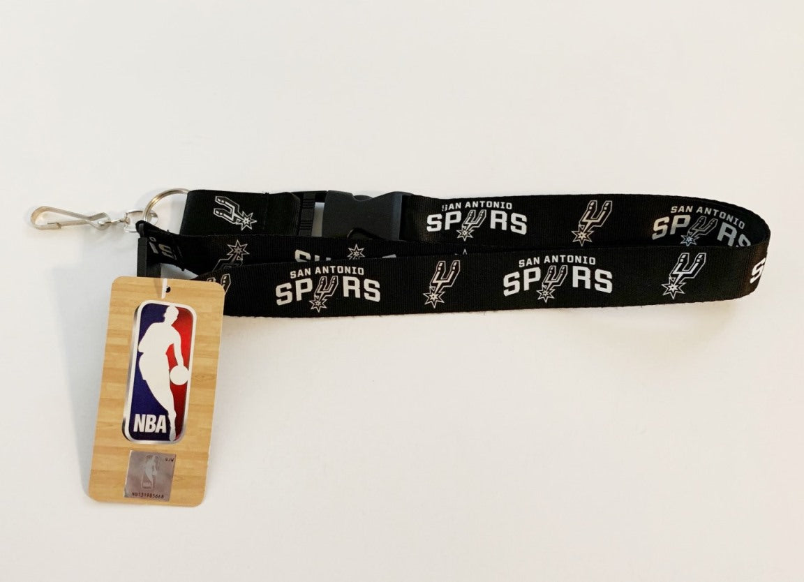 San Antonio Spurs Blackout Lanyard With Safety Latch