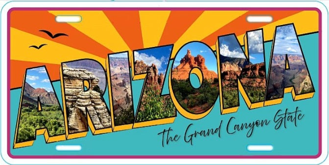 Arizona The Grand Canyon State Metal License Plate