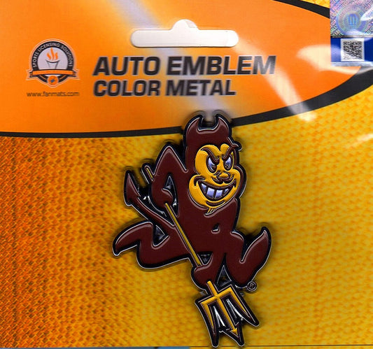 Arizona State Sun Devils 3-D Color Metal Auto Emblem