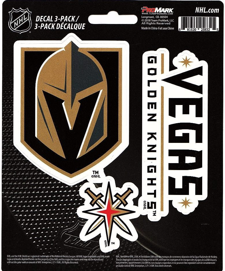 Vegas Golden Knights Team Decal Set