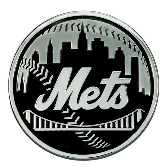 New York Mets 3-D Metal Auto Emblem