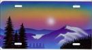 Mountains Full Color License Plate