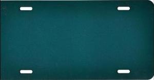 Teal Blank License Plate