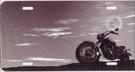 Motorcycle Gray Background License Plate