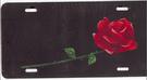 Red Rose Offset License Plate