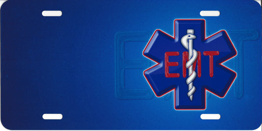 EMT Emblem Offset License Plate