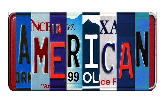 AMERICAN Cut Style Metal Art License Plate