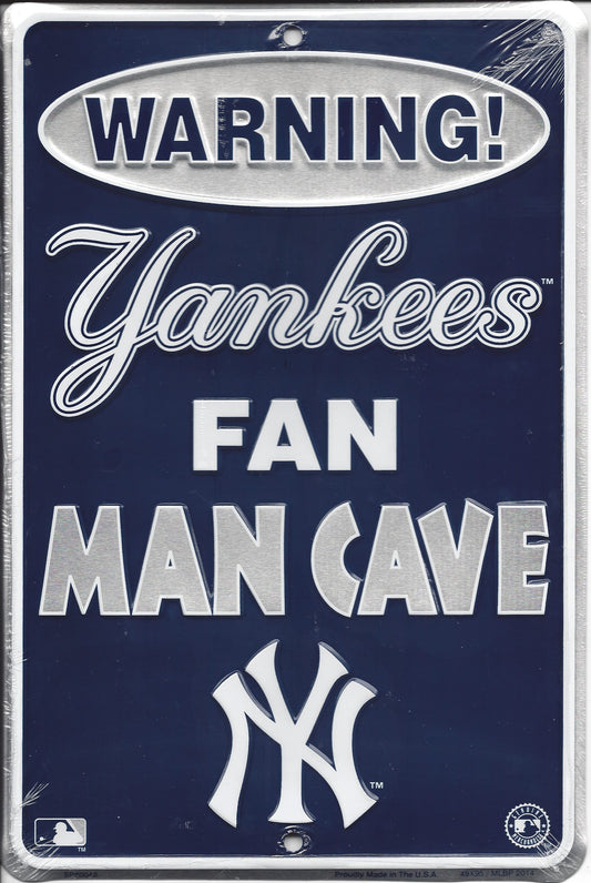 New York Yankees Man Cave Metal Parking Sign