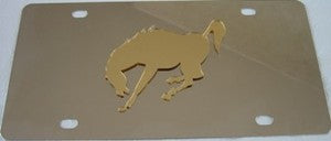 Mustang Gold Stainless Steel License Plate