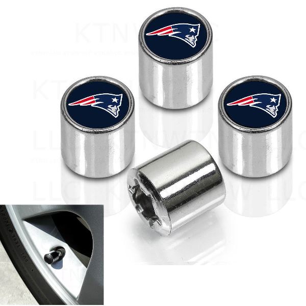 New England Patriots Chrome Valve Stem Caps