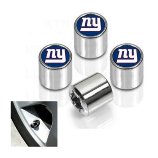 New York Giants Chrome Valve Stem Caps