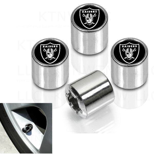 Oakland Raiders Chrome Valve Stem Caps – Auto License Plates Frames