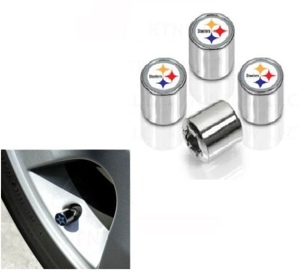 Pittsburgh Steelers Chrome Valve Stem Caps