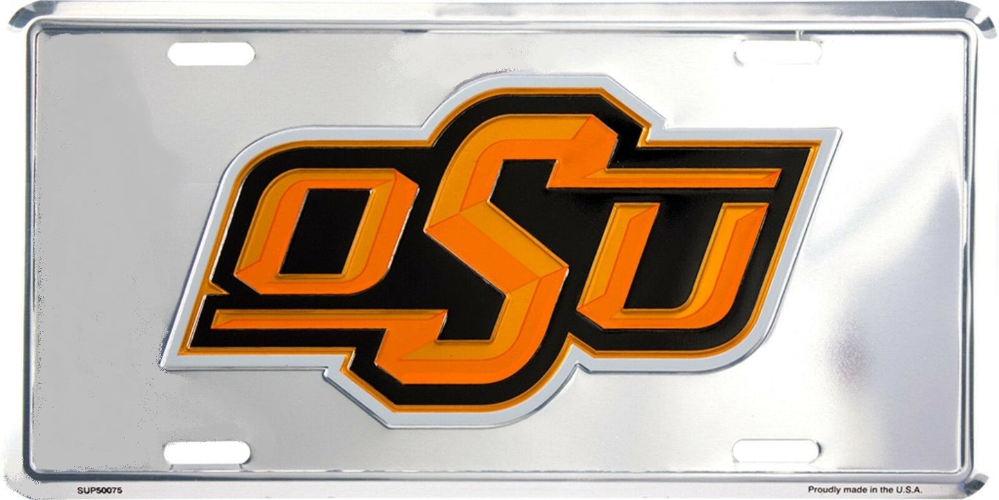 OSU Oklahoma State Cowboys Anodized License Plate