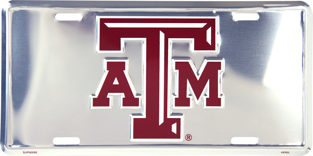 Texas A&M Anodized Metal License Plate