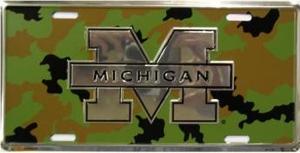 Michigan Wolverines Chrome License Plate