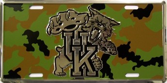 University of Kentucky Aluminum Camouflage Team Plate